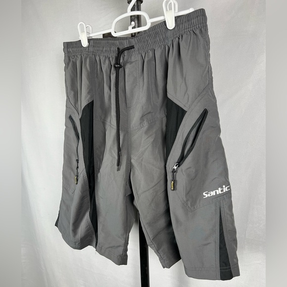 Santic Cycling Shorts Men’s XL Padded Grey Black - Picture 2 of 8
